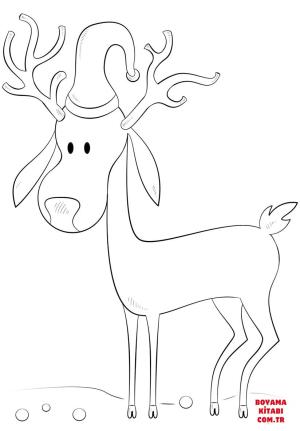 Geyik boyama sayfası, Deers coloring page, , deers cartoon reindeer 