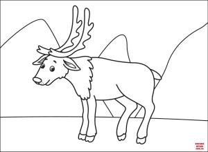 Geyik boyama sayfası, Deers coloring page, , deers reindeer 