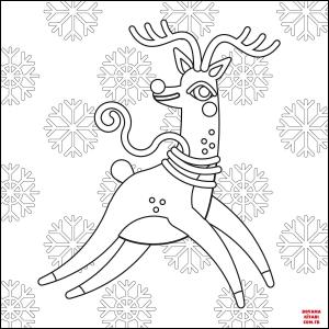 Geyik boyama sayfası, Deers coloring page, , deers christmas reindeer 