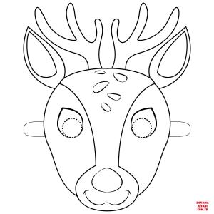 Geyik boyama sayfası, Deers coloring page, , deers deer mask 