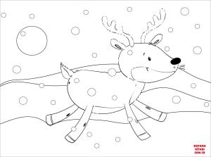 Geyik boyama sayfası, Deers coloring page, , deers cute reindeer 