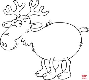 Geyik boyama sayfası, Deers coloring page, , deers funny caribou 