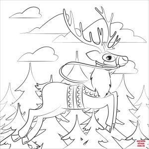 Geyik boyama sayfası, Deers coloring page, , deers christmas reindeer 