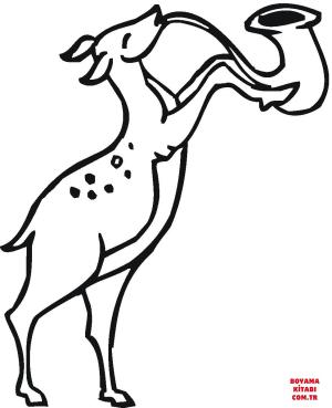 Geyik boyama sayfası, Deers coloring page, , deers deer play saxophone 