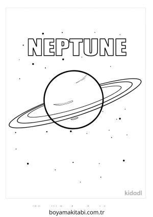 Gezegen boyama sayfası – kolay boyama, eğitici aktivite