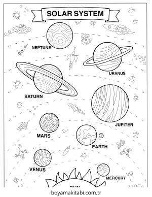 Gezegen Boyama Sayfaları