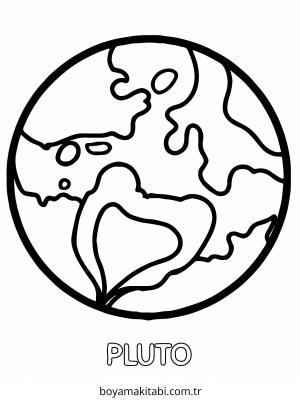 Gezegen boyama sayfası – el becerilerini geliştirir, boyama çalışması