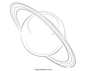 Gezegen boyama sayfası – basit çizim, kolay boyama