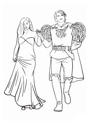 Giselle boyama sayfası,  coloring page, Prenses Giselle ve Prens, 