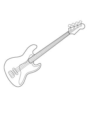 Gitar boyama sayfası,  coloring page, Büyük Gitar, 