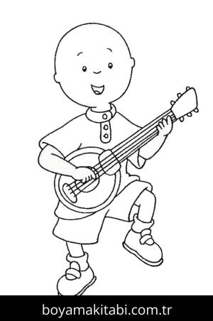 Gitar boyama sayfası – yaratıcılık, eğlenceli etkinlik