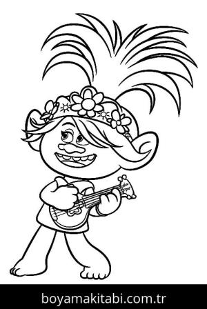 Gitar boyama sayfası – el becerilerini geliştirir, boyama çalışması