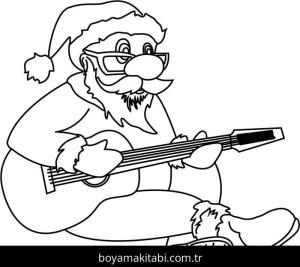 Gitar boyama sayfası – eğlenceli etkinlik, el becerilerini geliştirir