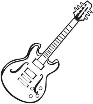 Gitar boyama sayfası,  coloring page, Bedava Elektro Gitar, 