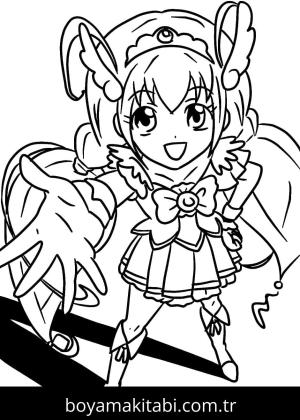 Glitter Force boyama sayfası – renkli çizimler, okul öncesi