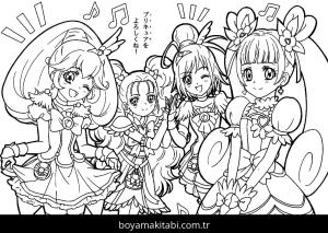 Glitter Force boyama sayfası – kolay boyama, eğitici aktivite