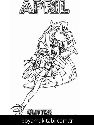 Glitter Force boyama sayfası – basit çizim, kolay boyama