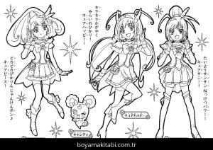 Glitter Force boyama sayfası – boyama çalışması, yaratıcılığı geliştirir