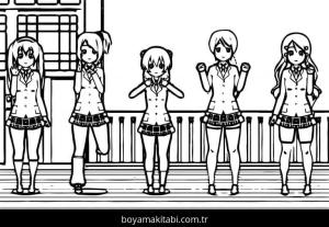 Glitter Force boyama sayfası – çocuklar için, çizgi film temalı