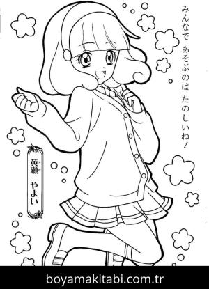 Glitter Force boyama sayfası – çizgi film temalı, basit çizim