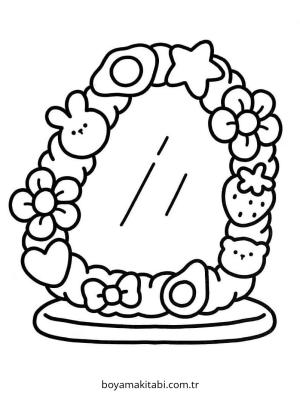 Glow boyama sayfası – çizgi film temalı, basit çizim