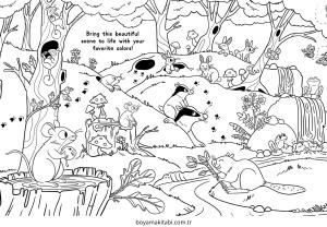 Glow boyama sayfası – eğlenceli etkinlik, el becerilerini geliştirir