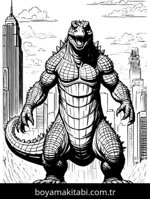 Godzilla boyama sayfası,  coloring page, , 