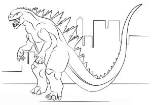 Godzilla boyama sayfası,  coloring page, Godzilla Kızgın, 