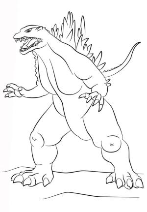 Godzilla boyama sayfası,  coloring page, Iyi Godzilla, 