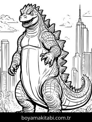 Godzilla boyama sayfası,  coloring page, , 