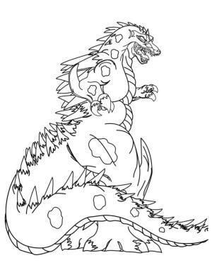 Godzilla boyama sayfası,  coloring page, Godzilla Güçlü, 