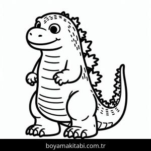 Godzilla boyama sayfası – okul öncesi, evde etkinlik