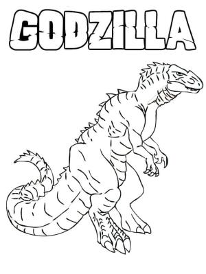 Godzilla boyama sayfası,  coloring page, Büyük Godzilla, 