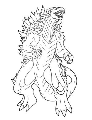 Godzilla boyama sayfası,  coloring page, Godzilla Kükrer, 