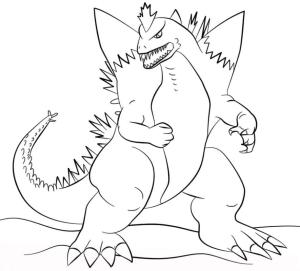 Godzilla boyama sayfası,  coloring page, Godzilla Alanı, 