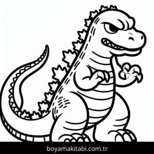 Godzilla boyama sayfası – eğitici aktivite, yaratıcılık