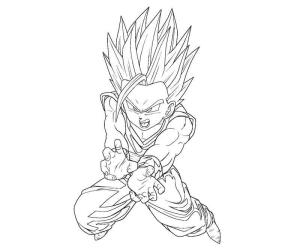 Gohan boyama sayfası,  coloring page, Gohan Kamehameha Çocuk, 