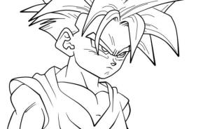 Gohan boyama sayfası,  coloring page, Gökhan Kafa, 