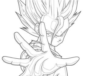 Gohan boyama sayfası,  coloring page, Yüz Boy Gohan, 