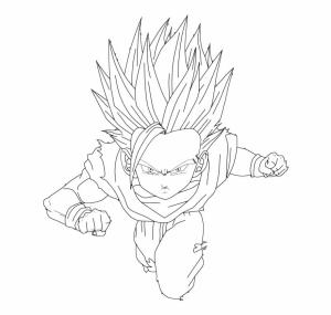 Gohan boyama sayfası,  coloring page, Gohan Uçan, 