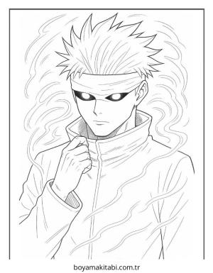 Gojo boyama sayfası – basit çizim, kolay boyama