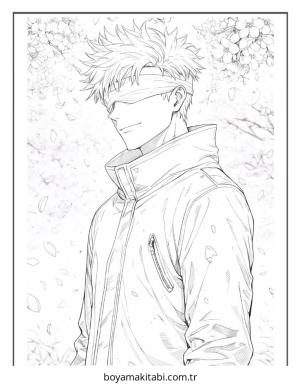 Gojo boyama sayfası – eğitici aktivite, yaratıcılık