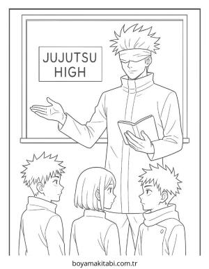 Gojo boyama sayfası – sanatsal çalışma, çocuklar için