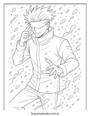 Gojo boyama sayfası – ücretsiz yazdır, boyama etkinliği