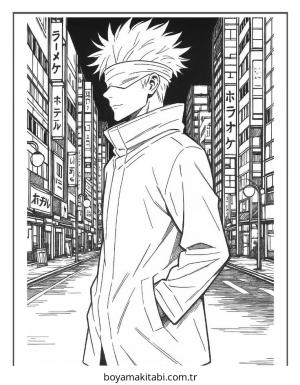 Gojo boyama sayfası – kolay boyama, eğitici aktivite