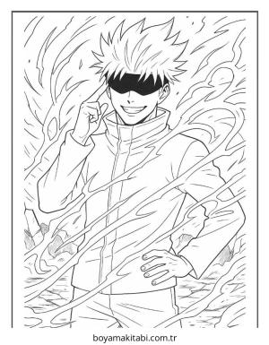 Gojo boyama sayfası – yaratıcılık, eğlenceli etkinlik