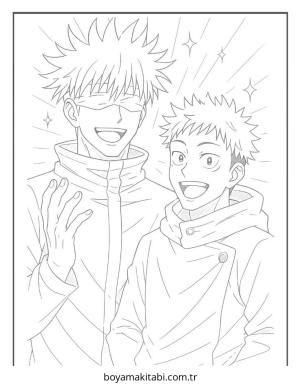 Gojo boyama sayfası – çocuk aktivitesi, PDF indir