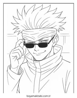 Gojo boyama sayfası – okul öncesi, evde etkinlik