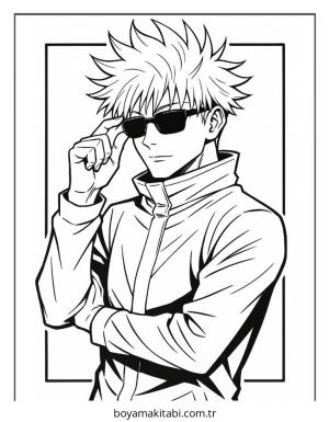 Gojo boyama sayfası – eğitici aktivite, yaratıcılık