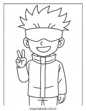 Gojo boyama sayfası – evde etkinlik, ücretsiz yazdır